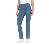 Stehmann, Ina-760W Schlupf-Jeans mit seitlichen Schlitzen Größe 48, Farbe frozy Cobalt