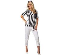 Stehmann, leichte 6/8 Sommerhose mit Hohlsaum Farbe weiß, Größe 42