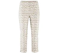 Stehmann Loli-602,Leoprint,Capri Stretchhose mit schmalem Bein Größe 48, Farbe Sand-Weiss