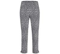 Stehmann-Loli-602, Schmale Pull-On Jacquardcaprihose mit Schlitz an der Seitennaht Größe 42