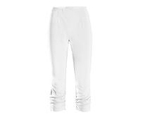Stehmann Maria-530, stretchige Caprihose, seitlich gerafft Größe 36, Farbe weiß