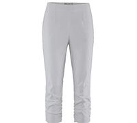 Stehmann Maria-530, stretchige Caprihose, seitlich gerafft Größe 46, Farbe lightgrey
