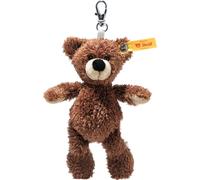 Steiff Anhänger Fynn Teddybär dunkelbraun 12 cm, Soft Cuddly Friends Schlüsselanhänger, Kuscheltieranhänger, Teddy aus kuschelweichem Plüsch, Kuscheltier-Anhänger mit Schlüsselring