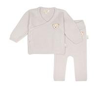 Steiff 2-tlg. Set Wickel-Strickjacke und Strickhose 74 beige/grau