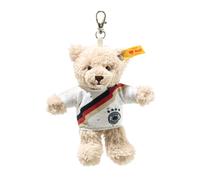 Steiff Kuscheltier Ben Teddybär DFB-Anhänger, Süßes Stofftier mit Kunststoffaugen, Kinder, Jungen & Mädchen, Friends, Plüschtier 12 cm, Beige, 988844