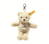 Steiff Anhänger Ben Teddybär 12 cm, Soft Cuddly Friends Schlüsselanhänger, Kuscheltieranhänger, Teddy aus kuschelweichem Plüsch, Kuscheltier-Anhänger mit Schlüsselring, Beige