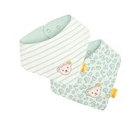 Steiff Baby - Mädchen halstørklæde 2 pakke Bandana, Harbor Gray, 999 EU