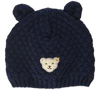 Steiff Baby - Mädchen Ohne Bommel Beanie-Mütze, STEIFF Navy, 41 EU