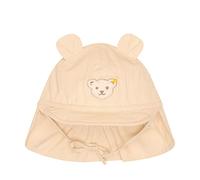 Steiff Baby Mädchen Sonnenhut, Luftige Mütze aus Baumwolle mit Nackenschutz zum Binden, Braun (Mojave Desert), 39