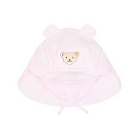 Steiff Baby Mädchen Sonnenhut, Luftige Mütze aus Baumwolle mit Nackenschutz zum Binden, Rosa (Rose Shadow), 41