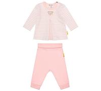 Steiff baby Set für Mädchen, T-Shirt, gestreift und Jogger pants, seashell pink (80)
