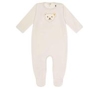 Steiff Baby Strampler - Body, Baumwolle, Bär, Logo, Druckknöpfe, langarm, einfarbig Beige 80