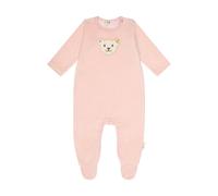 Steiff Baby Strampler - Body, Baumwolle, Bär, Logo, Druckknöpfe, langarm, einfarbig Rosa 62