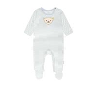 Steiff Baby Strampler - Einteiler, Baumwolle, Bär, Streifen, Druckknöpfe, Logo, langarm 86 Blau