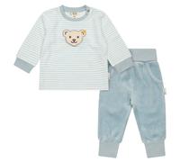 Steiff Set Hose + Sweatshirt GOTS - 86 / celestial blue / Oberstoff1: 85% Bio Baumwolle 15% Polyester Oberstoff2: 95% Bio Baumwolle 5% Elasthan