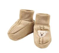 Steiff Babyschuhe EU Größe 001 sesame, Baby Schuhe Unisex, gemütlich warm, angenehmes Tragegefühl und perfekter Sitz für die ersten Monate