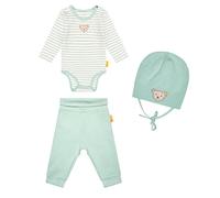 Steiff Babyset für Mädchen, Strickmützchen, Body & Joggerpants, harbor gray (56)