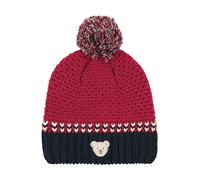 Steiff Beanie Mütze EU Größe 55 Jester red, weich und warm, stylische Wintermütze für Jungen & Mädchen, angenehmer Perfekter Sitz