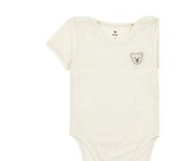 Steiff Body kurzarm EU Größe 50 eggnog, Baby-Body, kurzarm Body-Anzug für Babys, Strampler Einteiler, weicher und bequemer Strampelanzug, waschmaschinenfest