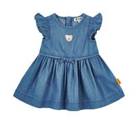 Steiff Jeans-Kleid kurzarm Bär Rüschen 68 denim