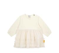 Steiff Jersey Kleid EU Größe 62 Eggnog, Mädchen Kleid, Kinderkleid für jeden Anlass, lockere und Bequeme Passform, Langarm Kleid, waschmaschinenfest