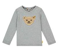 Steiff Kinder Langarmshirt Quietsche Bär einfarbig (122, Hellgrau Meliert)