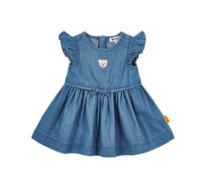 Steiff Kleid blau - 74 / colony blue / 100% Baumwolle