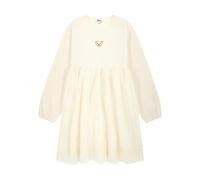 Steiff Kleid EU Größe 98 Eggnog, Mädchen Kleid, Kinderkleid für jeden Anlass, lockere und Bequeme Passform, Langarm Kleid, waschmaschinenfest
