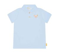 Steiff Kleinkind Jungen Poloshirt Kurzarm, Klassisches Oberteil aus Baumwolle mit Knöpfen, Blau (Cerulean), 122