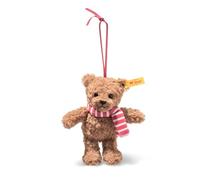 Steiff Kuscheltier Anhänger Ben Teddybär Christmas, Süßes Stofftier mit Kunststoffaugen, Kinder, Jungen & Mädchen, Friends, 12 cm, Braun, 114274