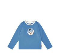 Steiff Langarmshirt - 98 / blue yonder / 95% Baumwolle 5% Elasthan