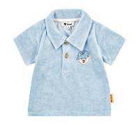 Steiff Polo-T-Shirt Bär Frottee 86 hellblau