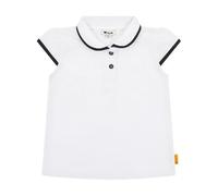 Steiff Poloshirt Kurzarm EU Größe 110 Bright White, Polo-Shirt kurzärmelig, Polohemd für Kinder, Hemd mit Kragen, weich und bequem, waschmaschinenfest