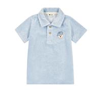 Steiff Poloshirt Kurzarm EU Größe 110 Chambray Blue, Polo-Shirt kurzärmelig, Polohemd für Kinder, Hemd mit Kragen, weich und bequem, waschmaschinenfest