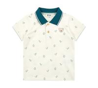 Steiff Poloshirt Kurzarm EU Größe 128 Eggnog, Polo-Shirt kurzärmelig, Polohemd für Kinder, Hemd mit Kragen, weich und bequem, waschmaschinenfest
