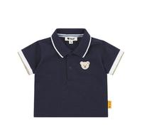 Steiff Poloshirt Kurzarm EU Größe 56 Peacoat, Polo-Shirt kurzärmelig, Polohemd für Kinder, Hemd mit Kragen, weich und bequem, waschmaschinenfest