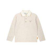 Steiff Poloshirt Langarm EU Größe 92 Sesame, Polo-Shirt langärmelig, Polohemd für Kinder, Hemd mit Kragen, Longsleeve, weich und bequem, waschmaschinenfest