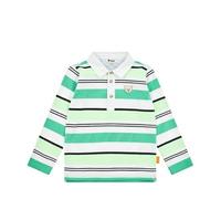 Steiff Poloshirt Langarm EU Größe 98 Winter Green, Polo-Shirt langärmelig, Polohemd für Kinder, Hemd mit Kragen, Longsleeve, weich und bequem, waschmaschinenfest