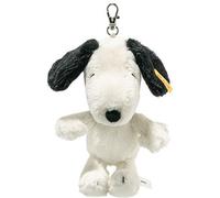 Steiff Anhänger Snoopy 15cm weiß, Peanuts Schlüsselanhänger, Snoopy Plüsch-Anhänger, Kuscheltier-Anhänger mit Schlüsselring aus kuschelweichem Plüsch, waschmaschinenfest