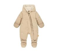 Steiff Schneeanzug EU Größe 62 sesame, warmer Winter Overall, mit Kapuze, ideal für Schnee & Outdoor, Skianzug für Kinder, waschmaschinenfest