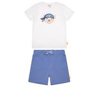 Steiff Set für Jungen, T-Shirt, weiß & Shorts, granada sky (116)