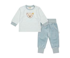 Steiff Set Hose + Sweatshirt GOTS - 62 / celestial blue / Oberstoff1: 85% Bio Baumwolle 15% Polyester Oberstoff2: 95% Bio Baumwolle 5% Elasthan