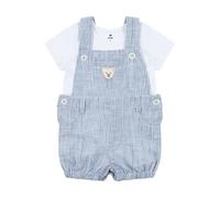 Steiff Set Shorts mit T-Shirt Kurzarm EU Größe 86 steiff Navy, Sommerhose kombiniert mit einem Kurzarm Shirt für jeden Anlass, lockere Bequeme Passform