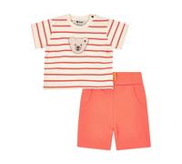 Steiff Set Shorts + T-Shirt - 74 / persimmon / 95% Baumwolle 5% Elasthan
