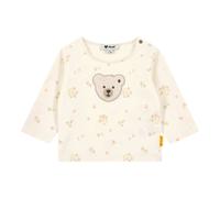 Steiff Shirt langarm Blumen Bär 86 natur/rosa