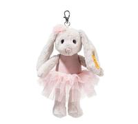 Steiff Steiff 112614 - Anhänger Hoppie Balletthase, weiß/rosa, Plüsch-Schlüsselanhänger, 16 cm