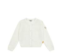Steiff Strickjacke EU Größe 110 bright white, Strick-Jacke, Kinderjacke mit Knopfleiste für leichtes Anziehen, warme und bequeme Strickjacke, waschmaschinenfest