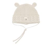 Steiff Strickmütze mit Ohren Bär 47 beige/grau