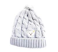 Steiff Strickmütze mit Zopfmuster und Bommel, grau L001922525 gr.53