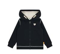 Steiff Sweatjacke EU Größe 128 steiff navy, Kinder Sweat-Jacke, Kapuzen-Jacke für Kleinkinder, weich und bequem, Kinder Sweatshirt, waschmaschinenfest